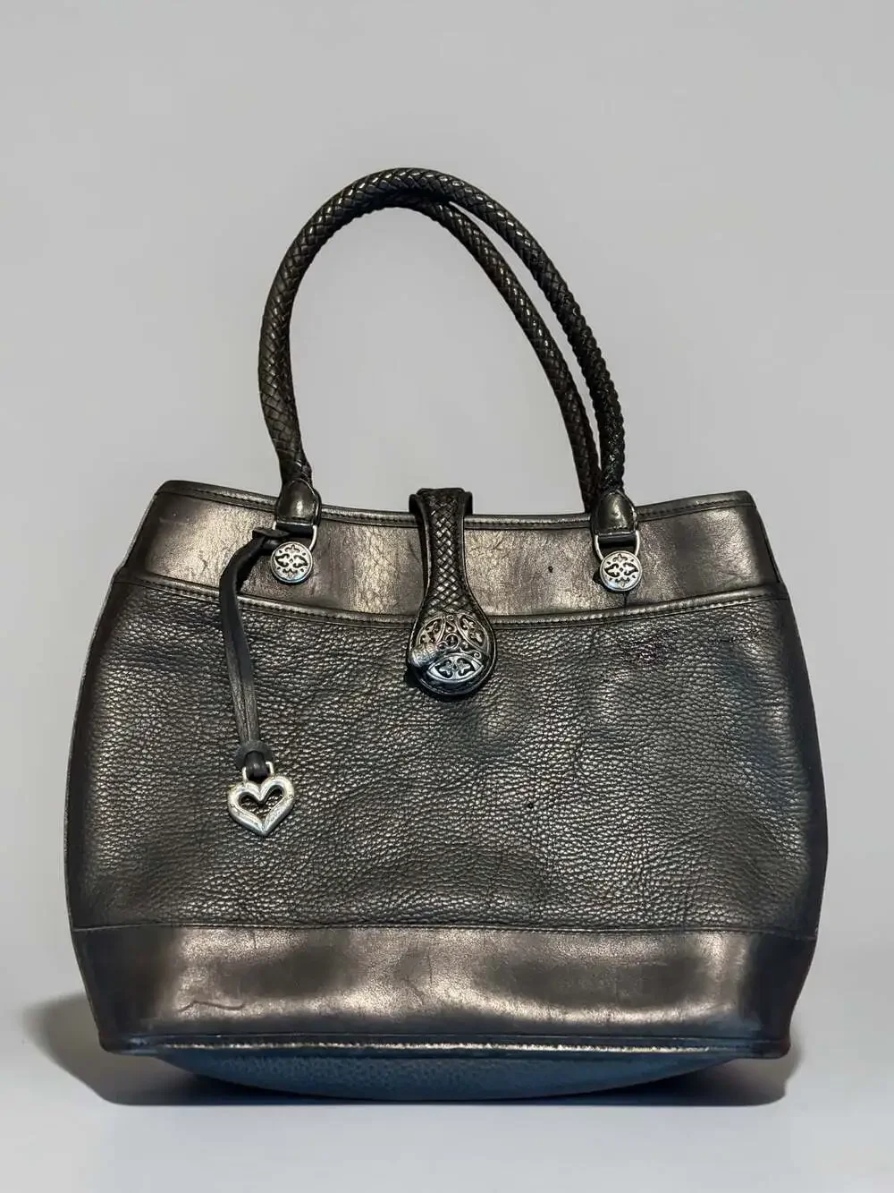 Vintage Brighton Victorian Convertible Satchel A 512236 black leather purse